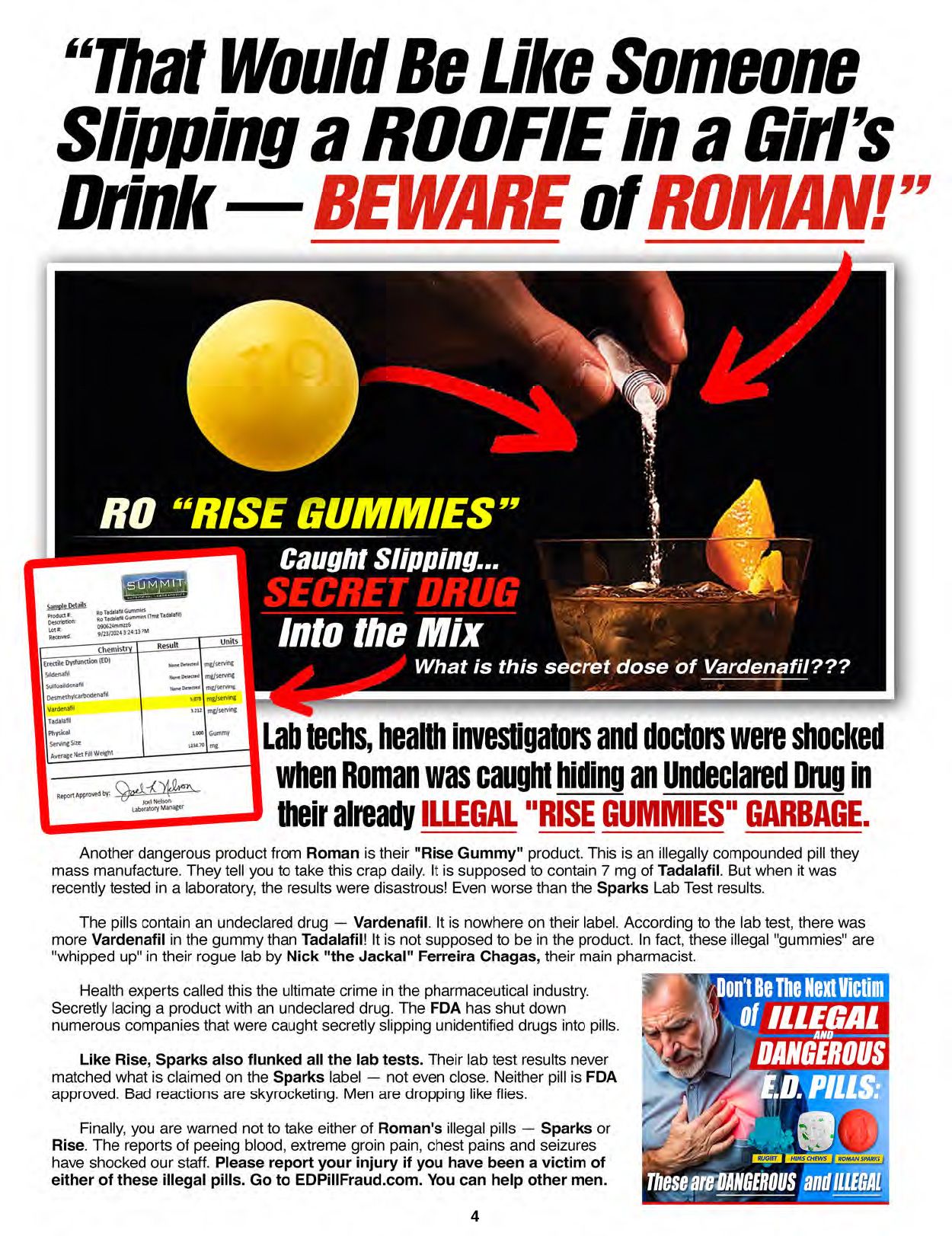 The Blacklist of Dangerous E.D. PIlls